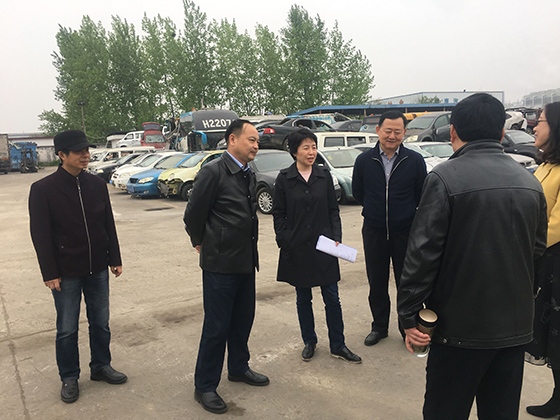 合肥市商务局调研双赢报废车回收公司